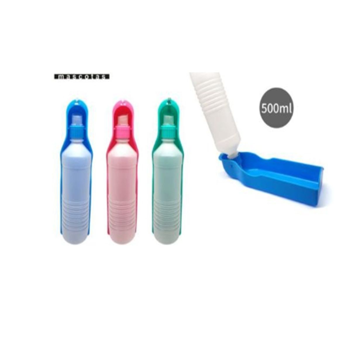 GENERICO - Botella De Agua Para Mascotas Color Azul 500ml