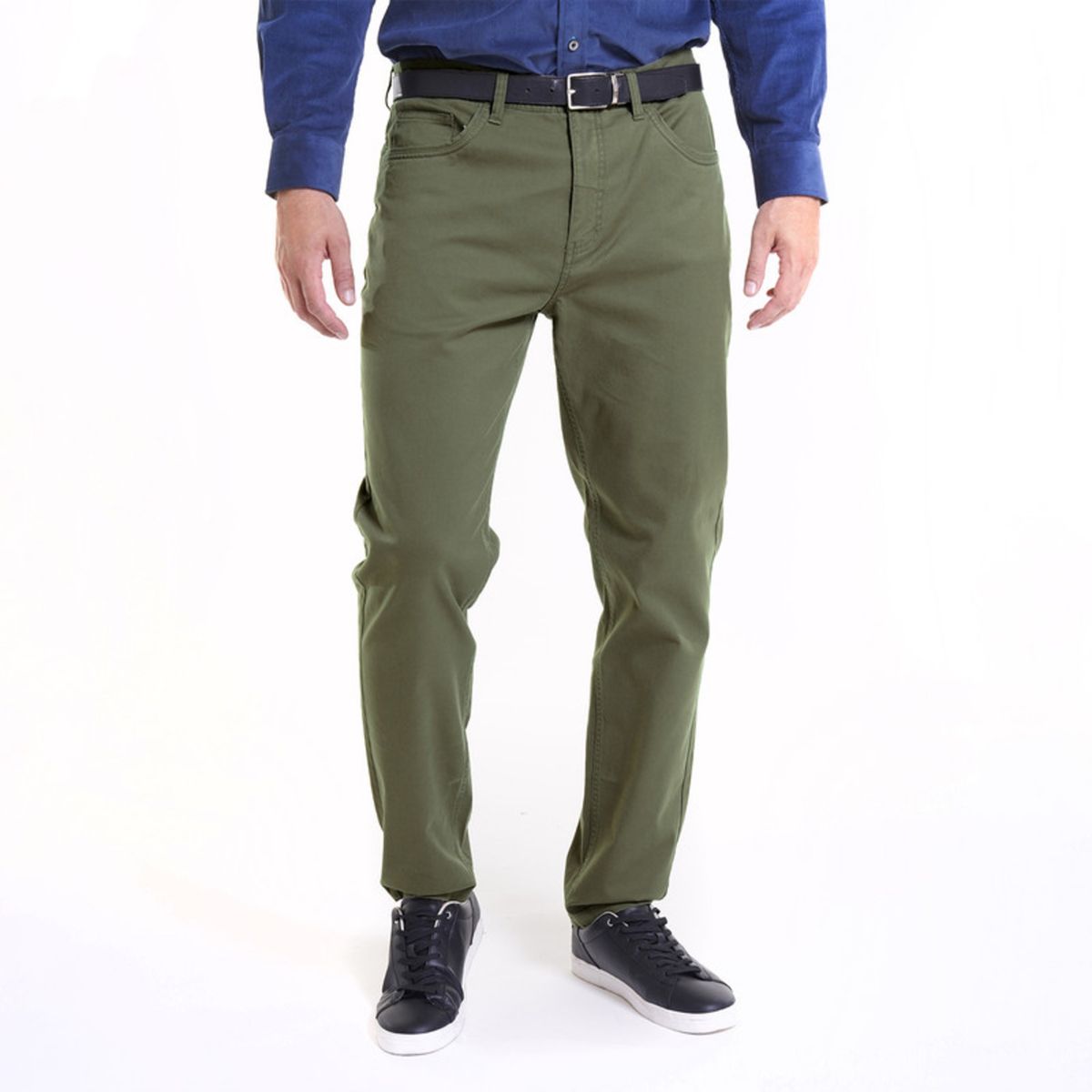 POTROS - Pantalón 5 Bolsillos Spandex Verde Musgo POTROS