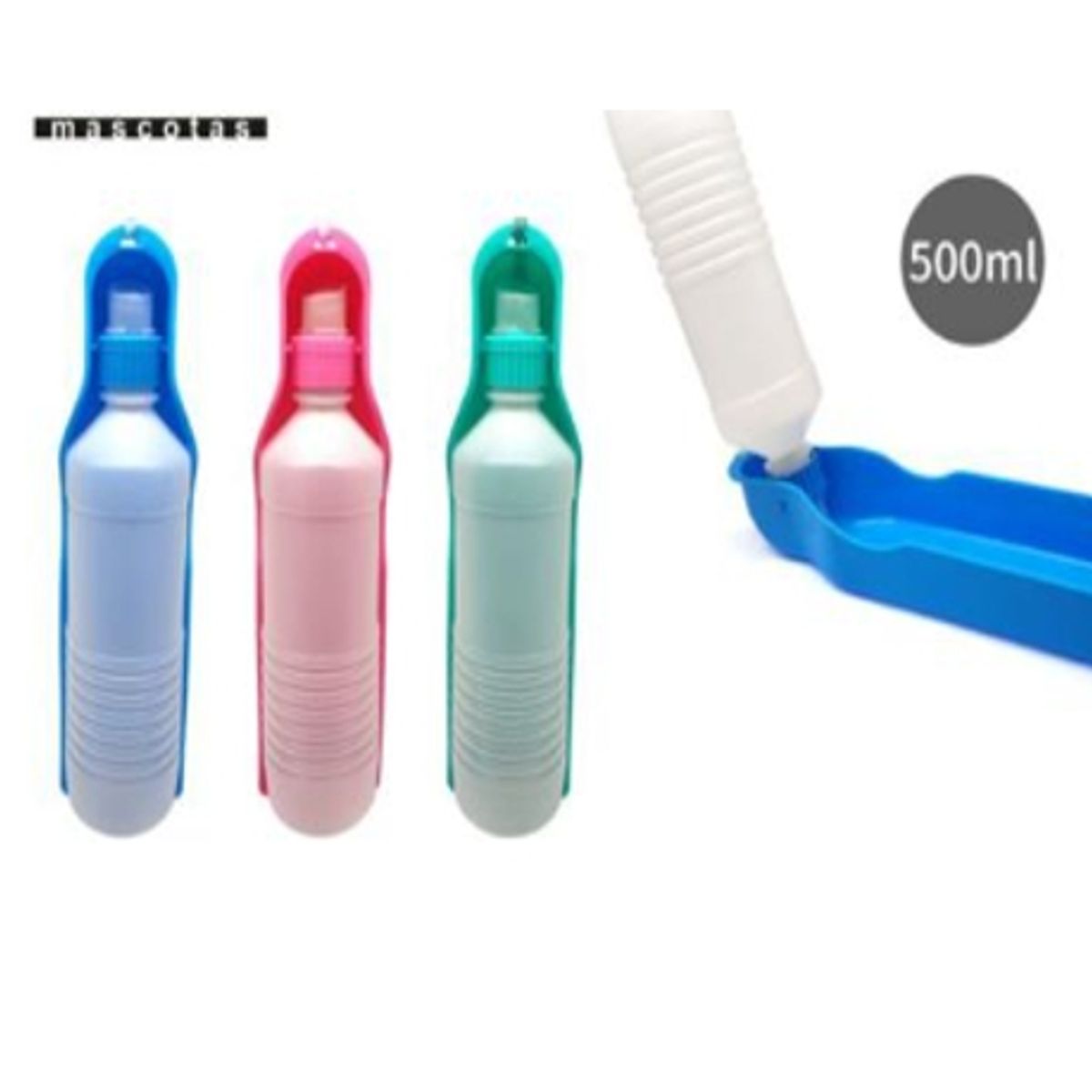 GENERICO - Botella De Agua Para Mascotas Color Rosa 500ml