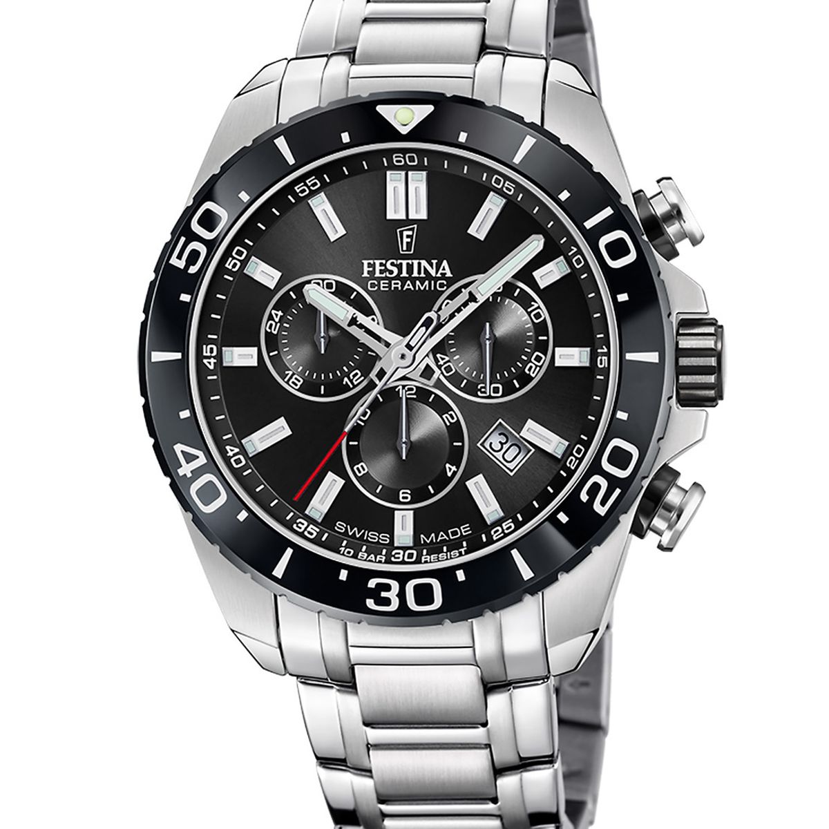 FESTINA SWISS - Reloj F20042/4 Festina Swiss Negro Hombre CHRONO