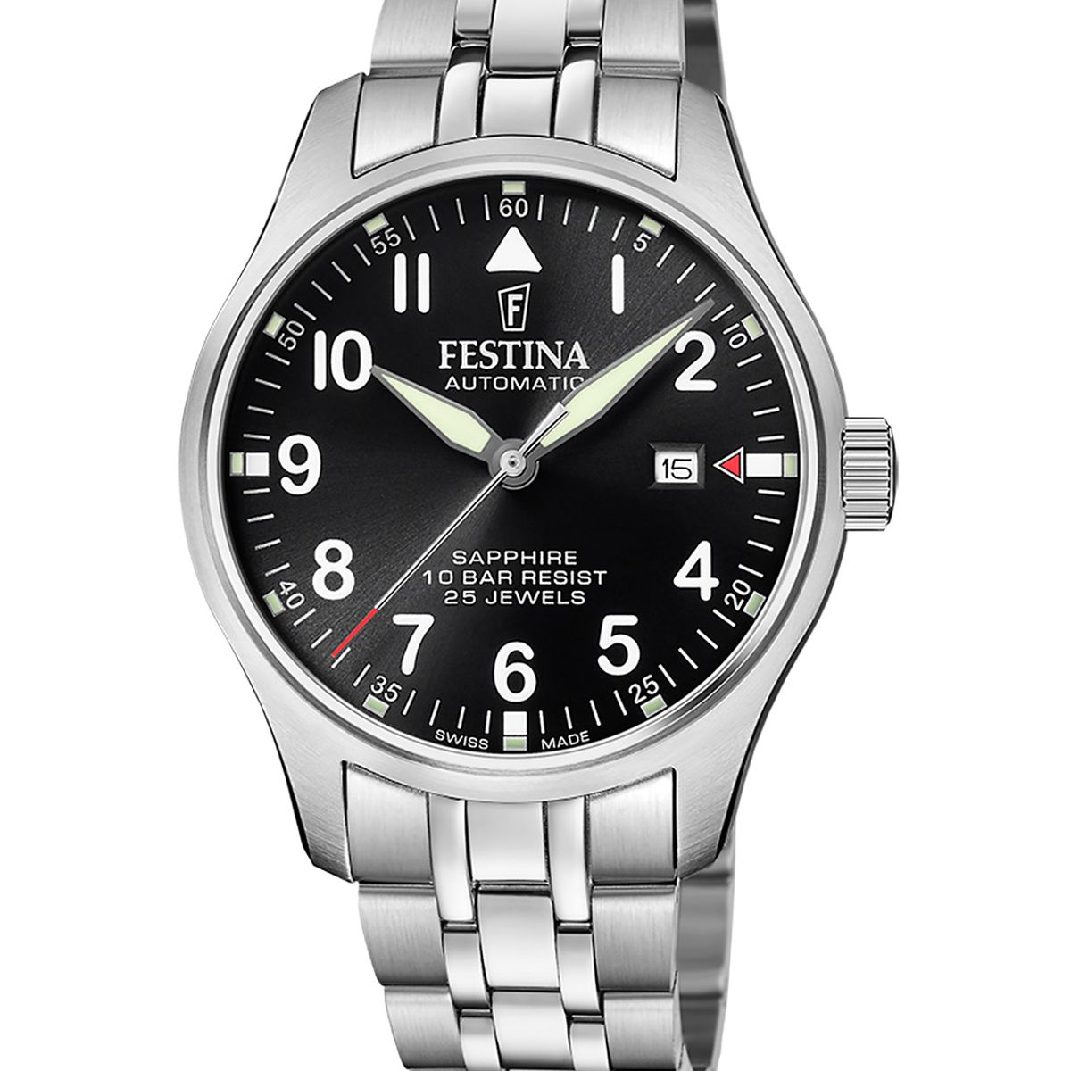 FESTINA SWISS - Reloj F20151/D Festina Swiss Negro Hombre Swiss Made