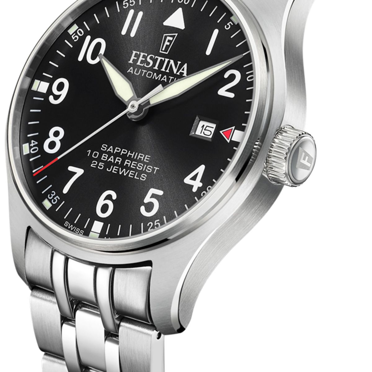 FESTINA SWISS - Reloj F20151/D Festina Swiss Negro Hombre Swiss Made
