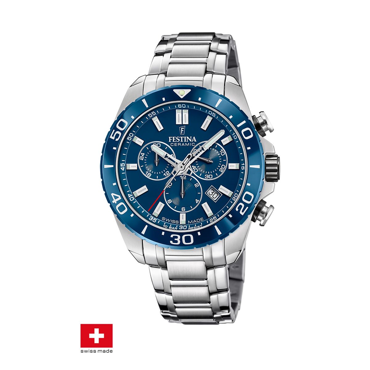 FESTINA SWISS - Reloj F20042/2 Festina Swiss Azul Hombre CHRONO
