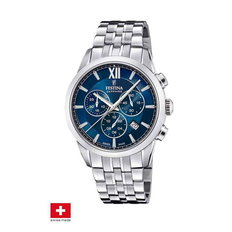 FESTINA SWISS - Reloj F20040/2 Festina Swiss Azul Mujer Chrono