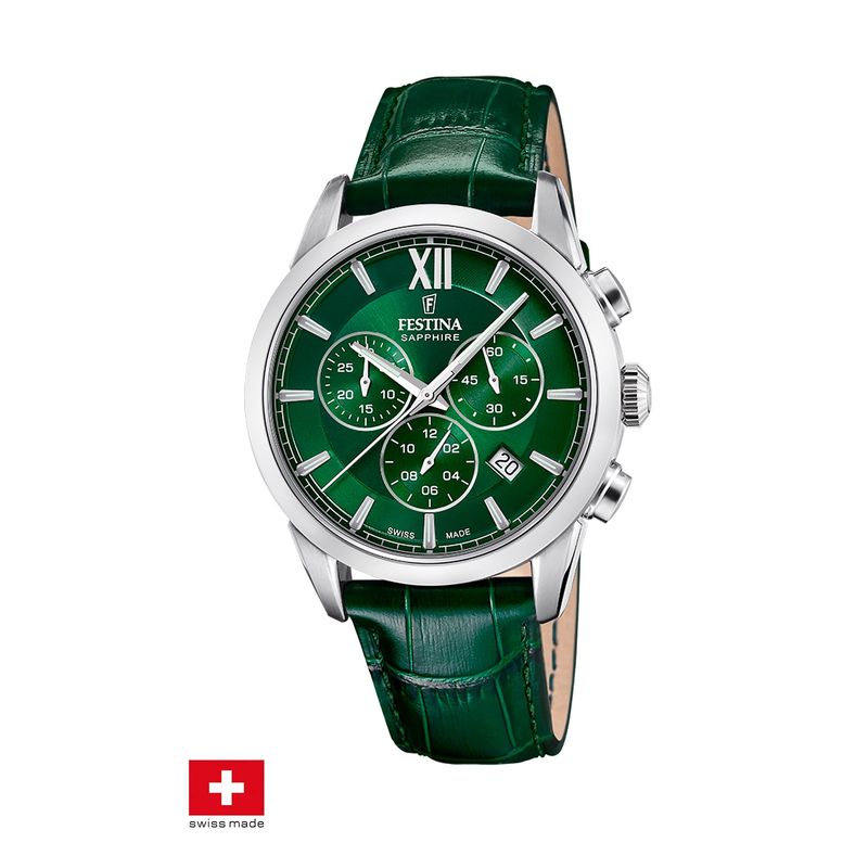 FESTINA SWISS - Reloj F20041/3 Festina Swiss Verde Hombre Chrono