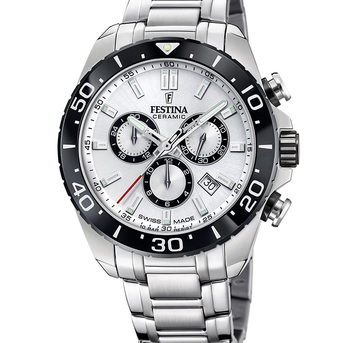 FESTINA SWISS - Reloj F20042/1 Festina Swiss Blanco Hombre CHRONO