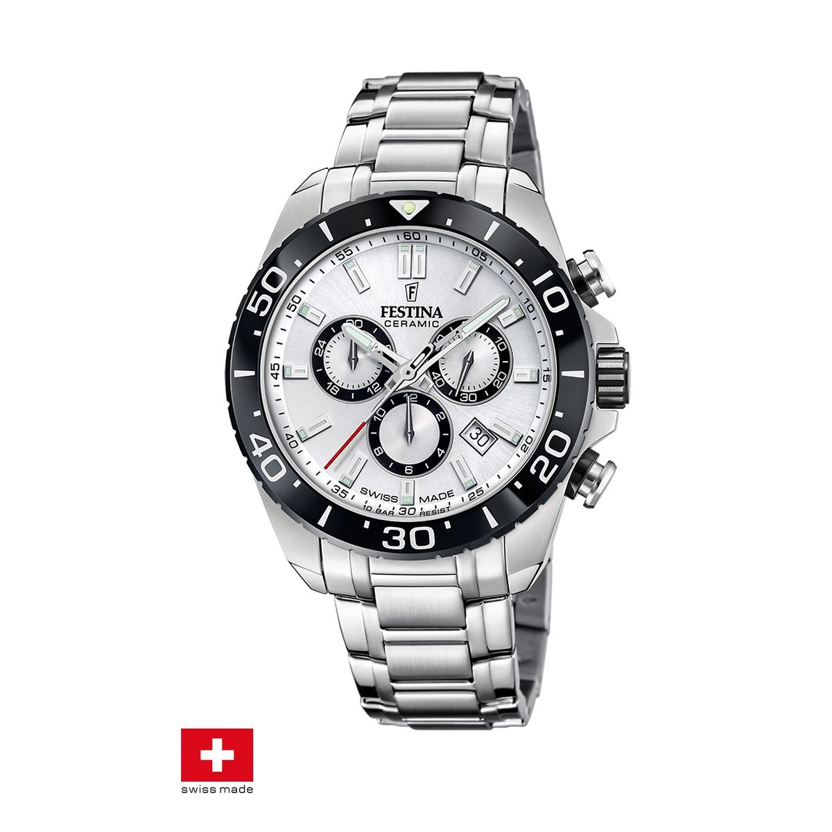 FESTINA SWISS - Reloj F20042/1 Festina Swiss Blanco Hombre CHRONO