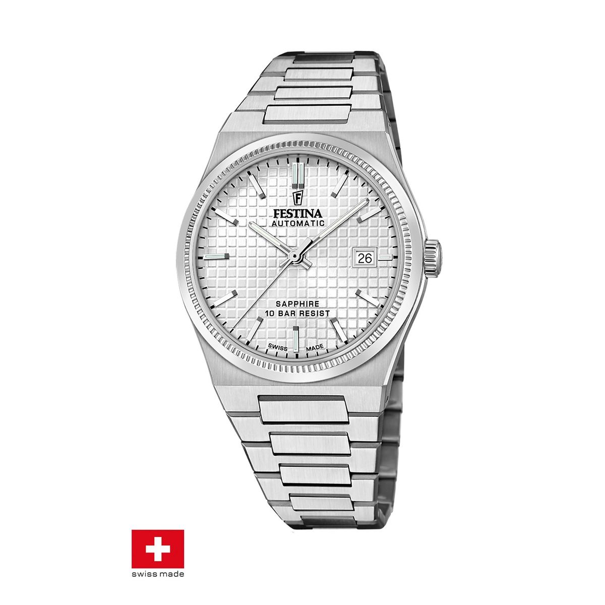 FESTINA SWISS - Reloj F20028/1 Festina Swiss Plateado Hombre My Swiss Time
