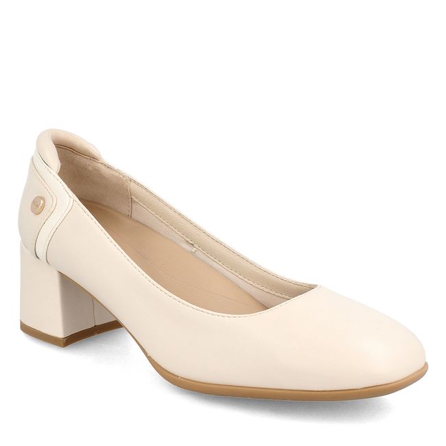 BATA - Zapato Taco Mujer Bata Comfit Floral Blanco