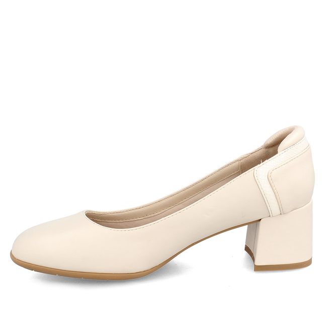 BATA - Zapato Taco Mujer Bata Comfit Floral Blanco