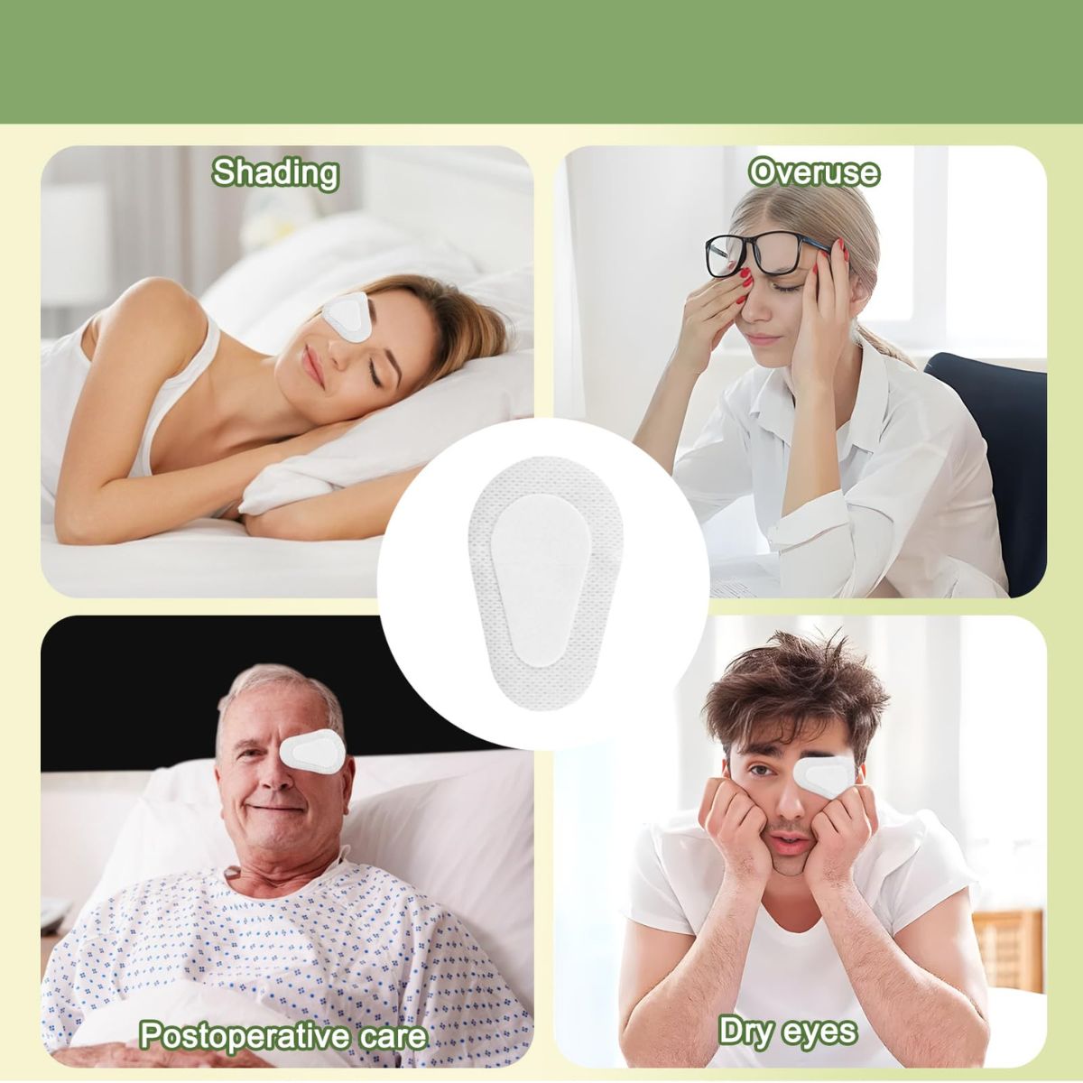 GENERICO - Parches Oculares Adhesivos Blanco caja 50 Unidades