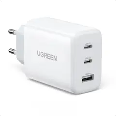 UGREEN - Cargador Fast 65W 2 USB-C / 1 USB-A Blanco CD275-90496