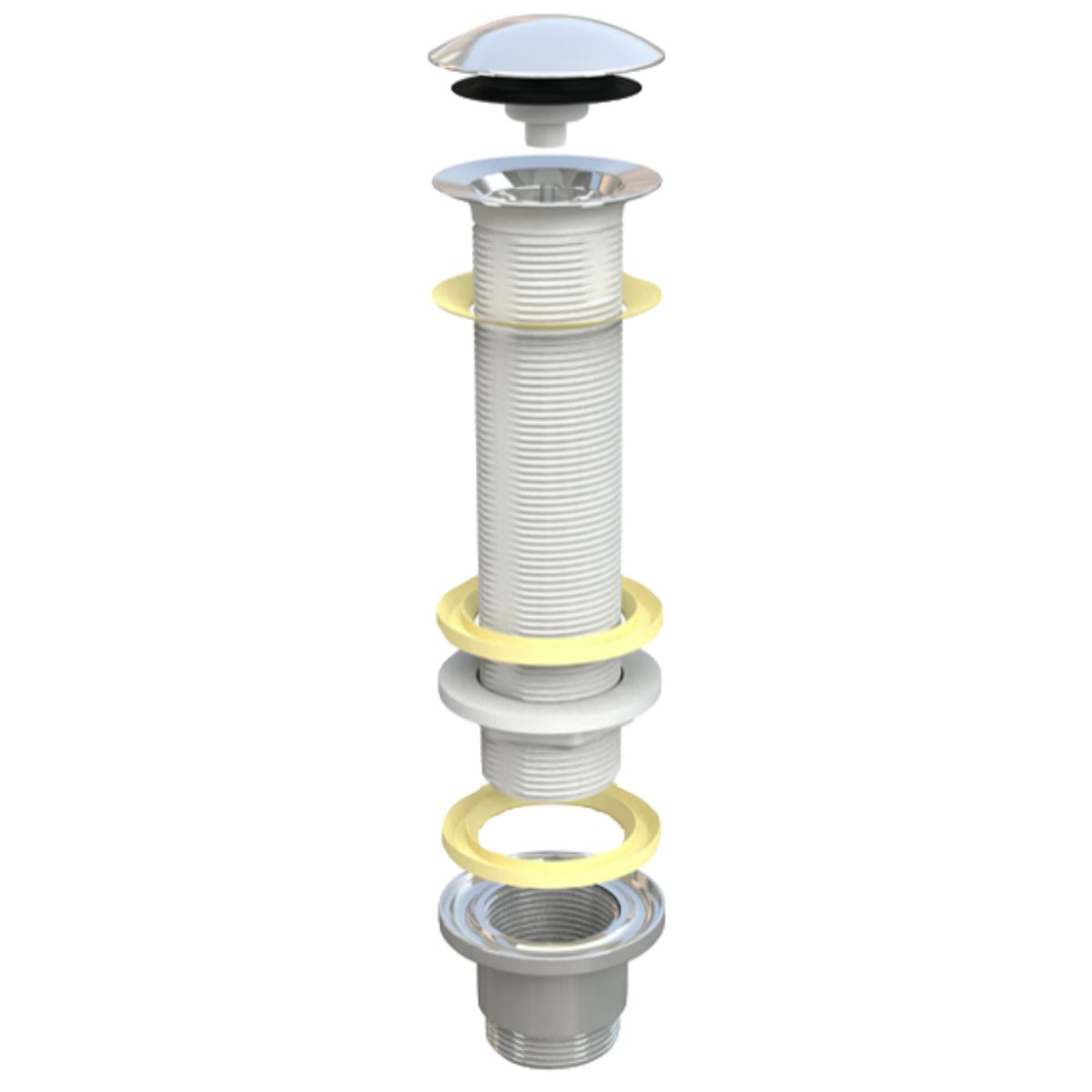 GENERICO - DESAGÜE EXTRA LARGO 114 TAPON CROMADO