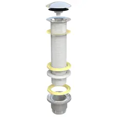 GENERICO - DESAGÜE EXTRA LARGO 114 TAPON CROMADO