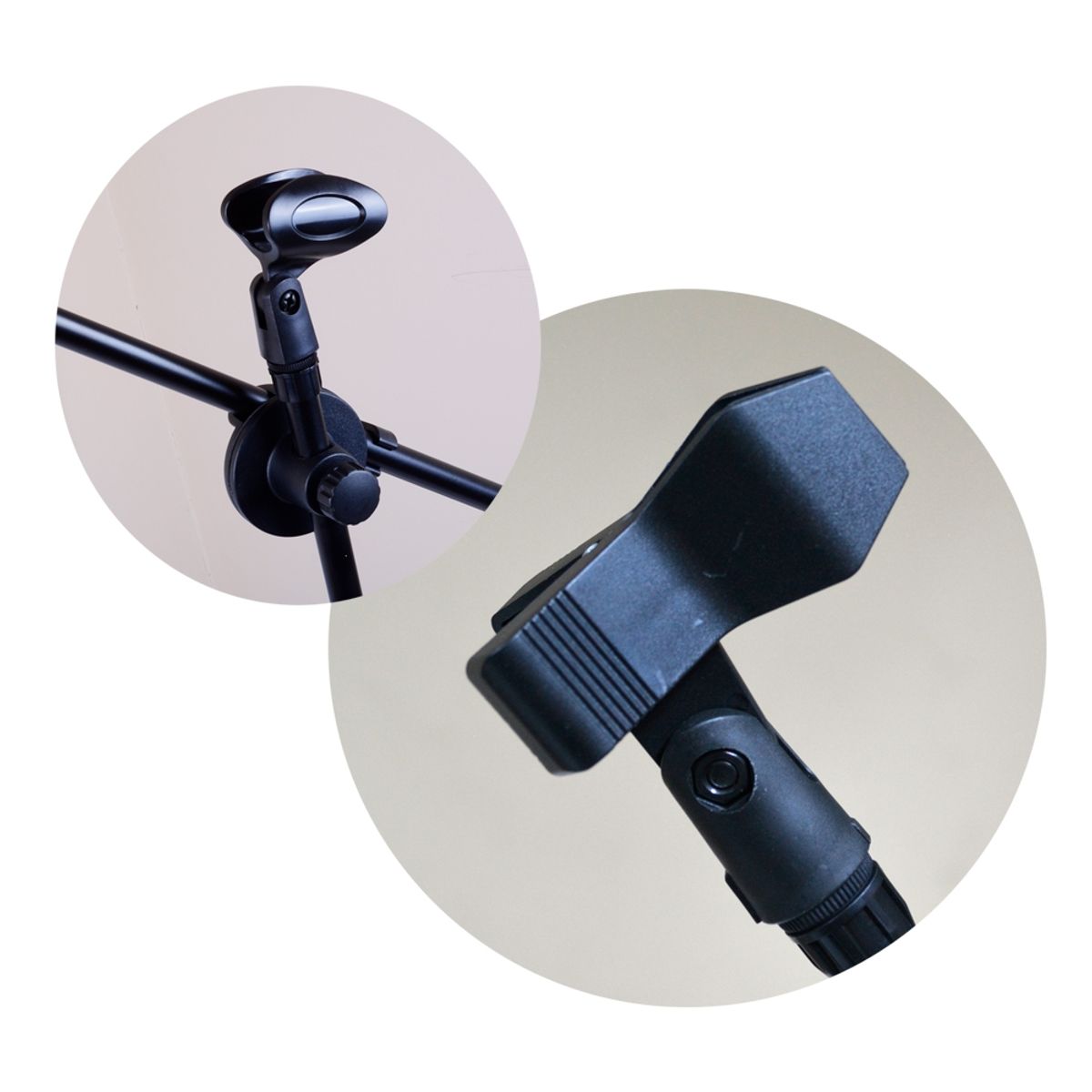 HONDO - PEDESTAL CON BOOM CON 2 PORTA MICROFONOS MOD.HNMS-BK HONDO