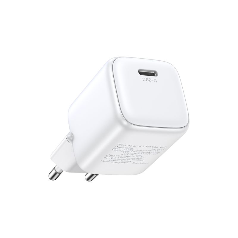 UGREEN - Cargador 20W Mini Nexode GAN Blanco CD318-15324