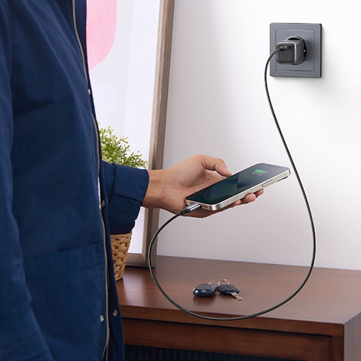 UGREEN - Cargador 30W Mini Nexode GAN TECH PD Gris CD319-90666