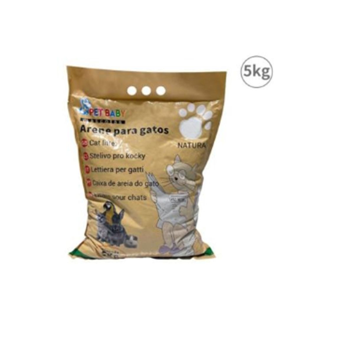 GENERICO - Arena Para Gatos 5Kg Cuidado De Mascotas.