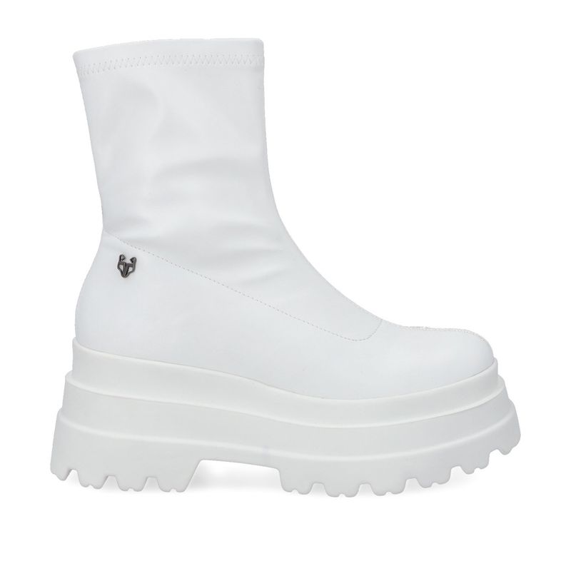 Altas Botas Naked Wolfe Jane De Cuero Para Mujer Blanco Plataforma Y  Actitud Botas Blancas