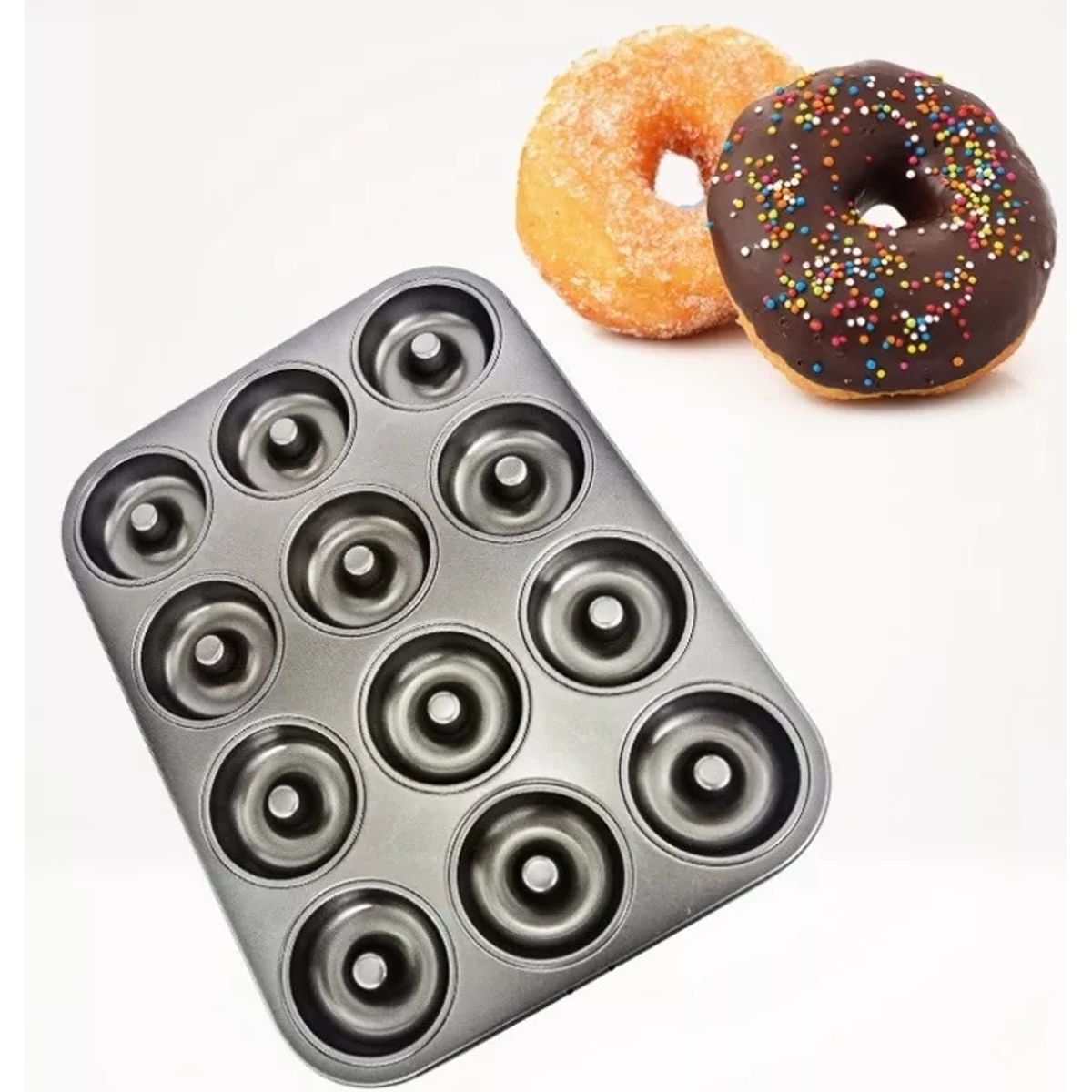 GENERICO - Molde Queques Anti Adherente 12 Rosquillas Tortas