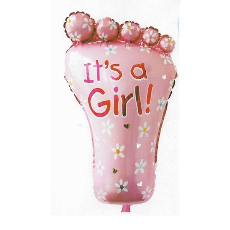 GENERICO - Globos Baby Shower Diseño Pies Color Rosa