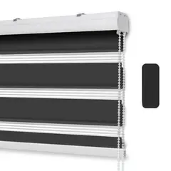 GENERICO - Roller Duo con Cenefa 135 x 200 - Negro