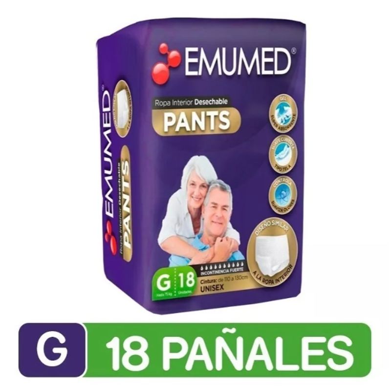 EMUMED - Pañales Adulto - Emumed Pants - Talla G