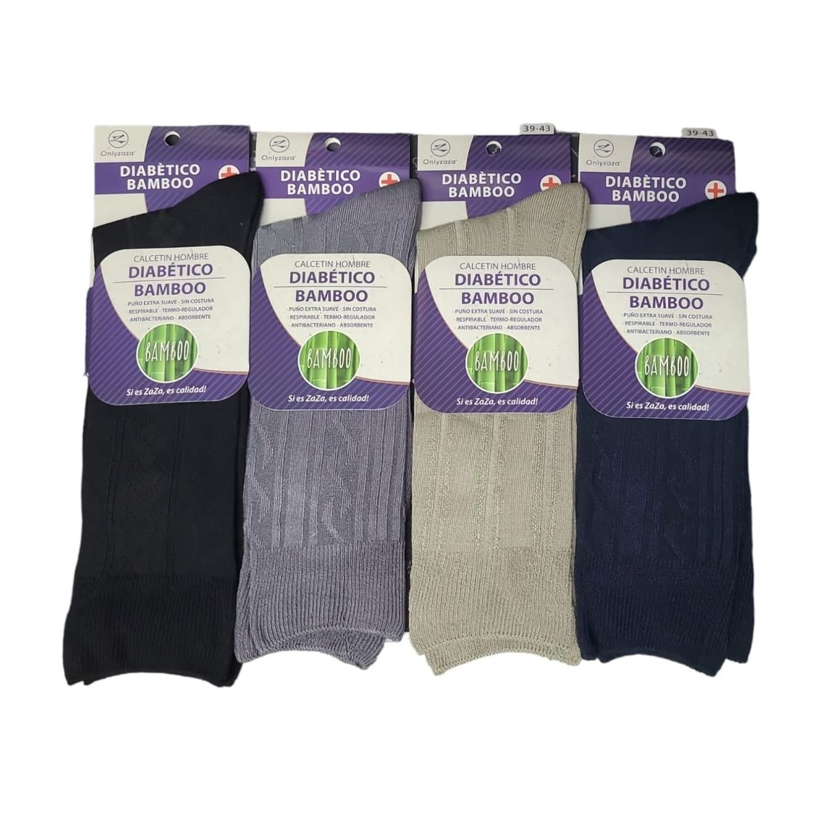 GARSIL - X6 Calcetín De Vestir Para Hombre Con Fibra De Bambú - Pie Diabético