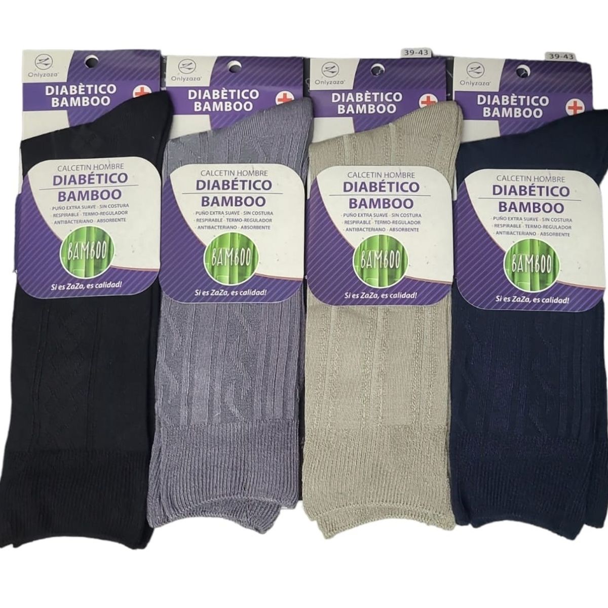 GARSIL - X6 Calcetín De Vestir Para Hombre Con Fibra De Bambú - Pie Diabético