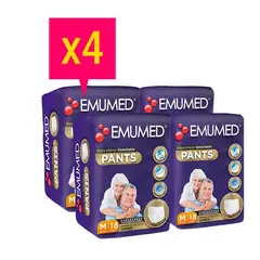 EMUMED - Pañales Adulto - Pants - Talla M x 4 PAQ