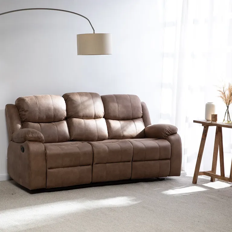 SOFA RECLINABLE 3 CUERPOS ISABEL BEIGE Beige
