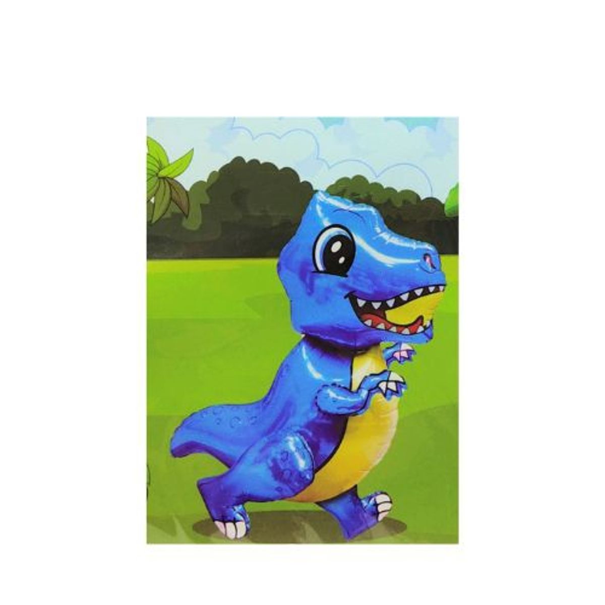 GENERICO - Globo Latex Diseño Dinosaurio 51X77 Cm Azul