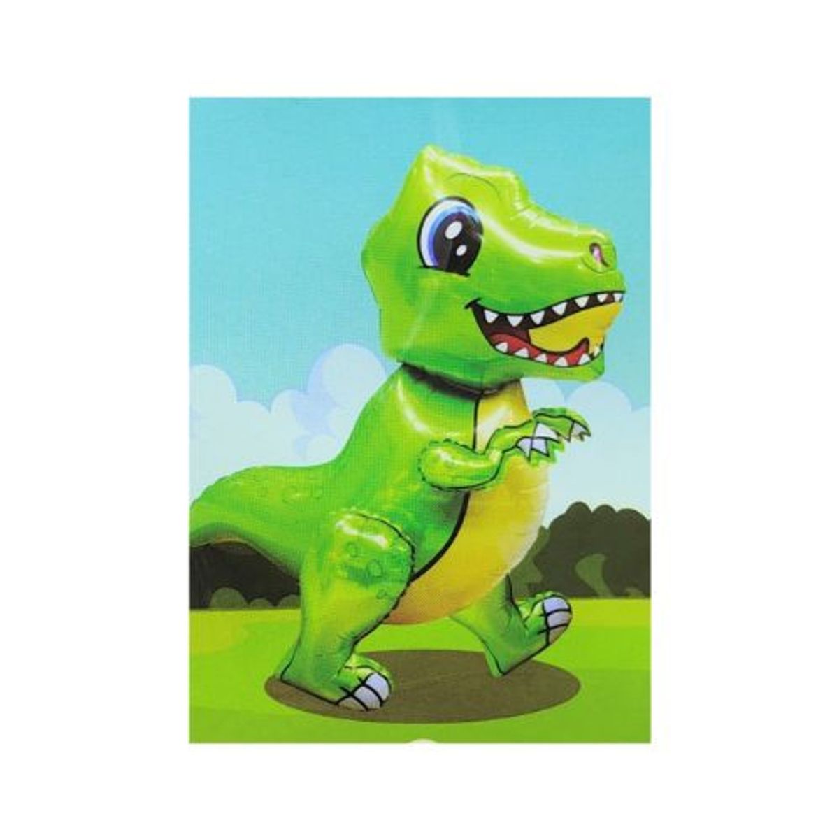 GENERICO - Globo Latex Diseño Dinosaurio 51X77 Cm Verde