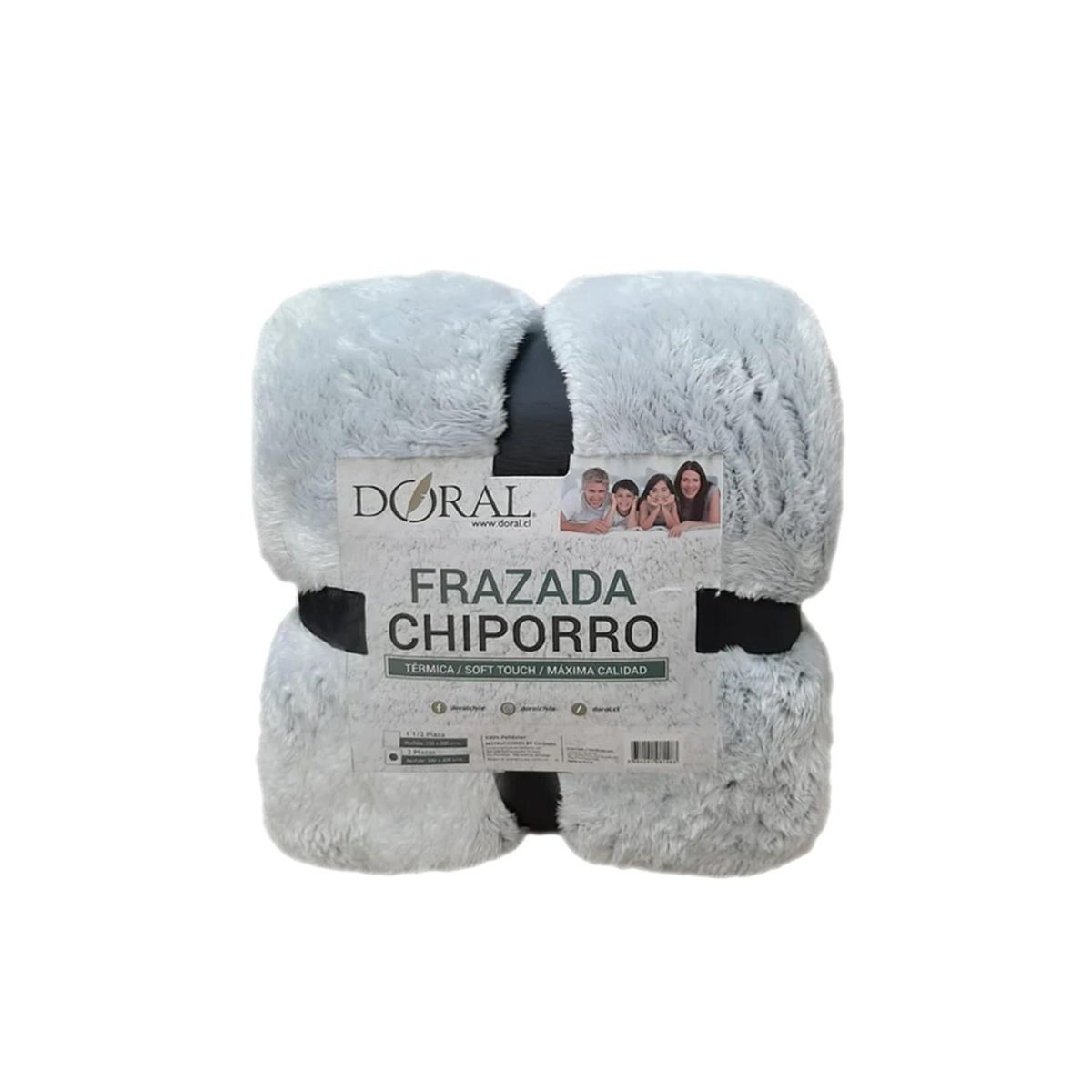 DORAL - Frazada Chiporro 2 Plazas Tonos Blancos Doral --bv--