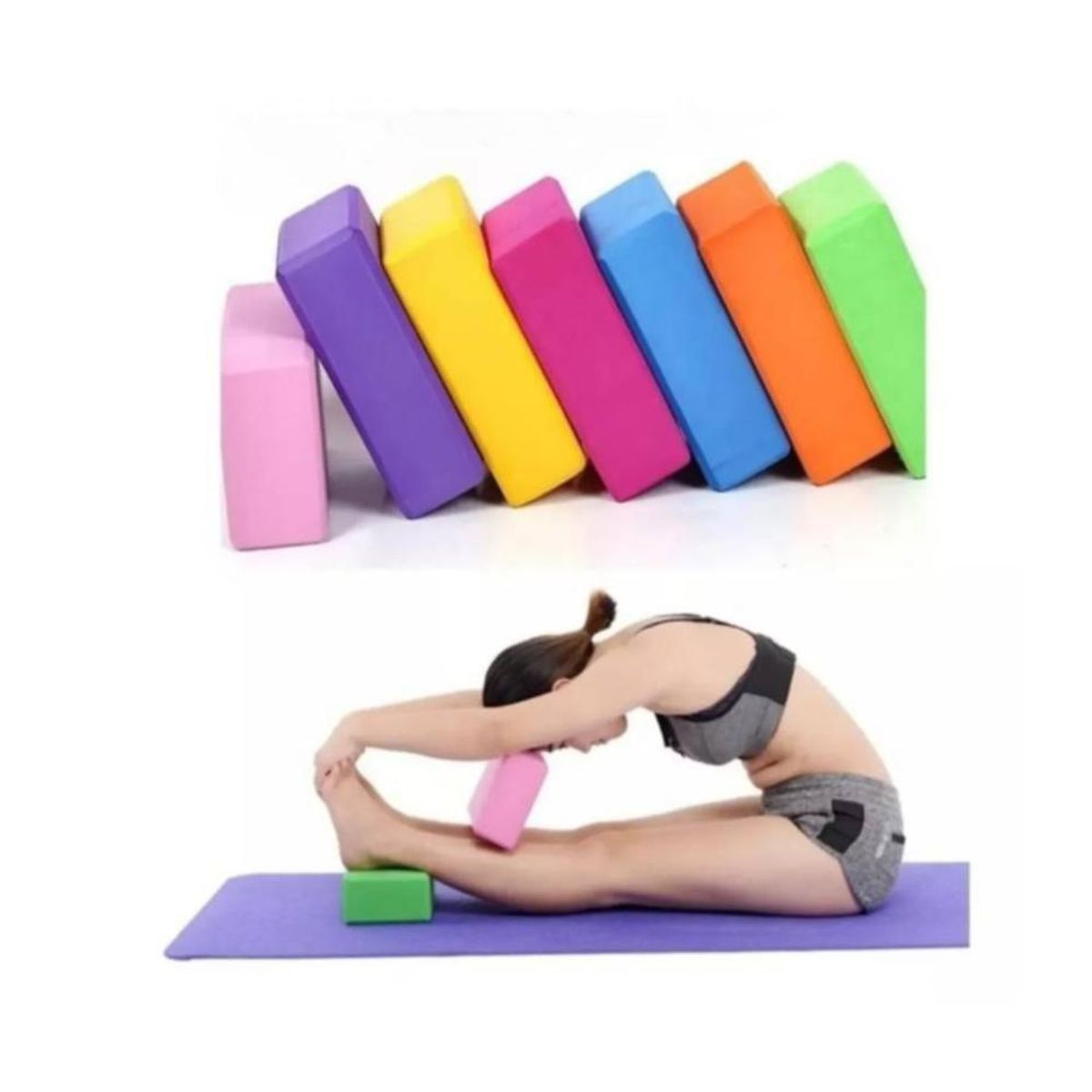 AK SPORT - Ladrillo Para Ejercicios De Yoga GomaEva resistente