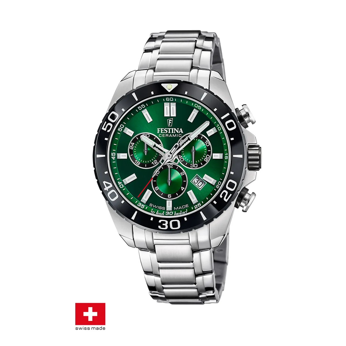 FESTINA SWISS - Reloj F20042/3 Festina Swiss Verde Hombre CHRONO