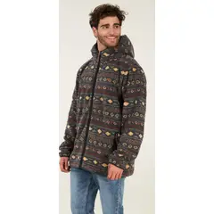POLEMIC - Poleron Rustic Sherpa cierre -