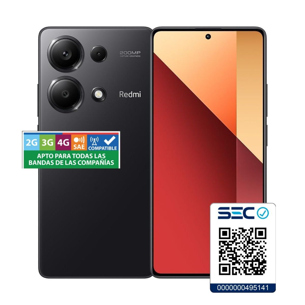 XIAOMI - Xiaomi Redmi Note 13 PRO 4G 8GB+256GB Negro