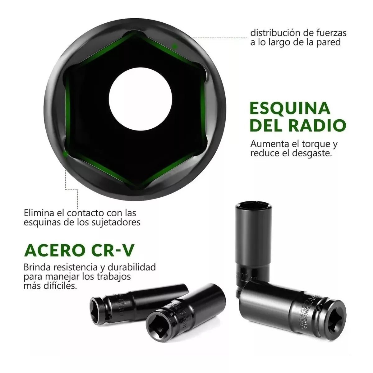 GENERICO - Juego Herramientas Llave De Vaso Kit Mecanicas Dados 10 Pzs
