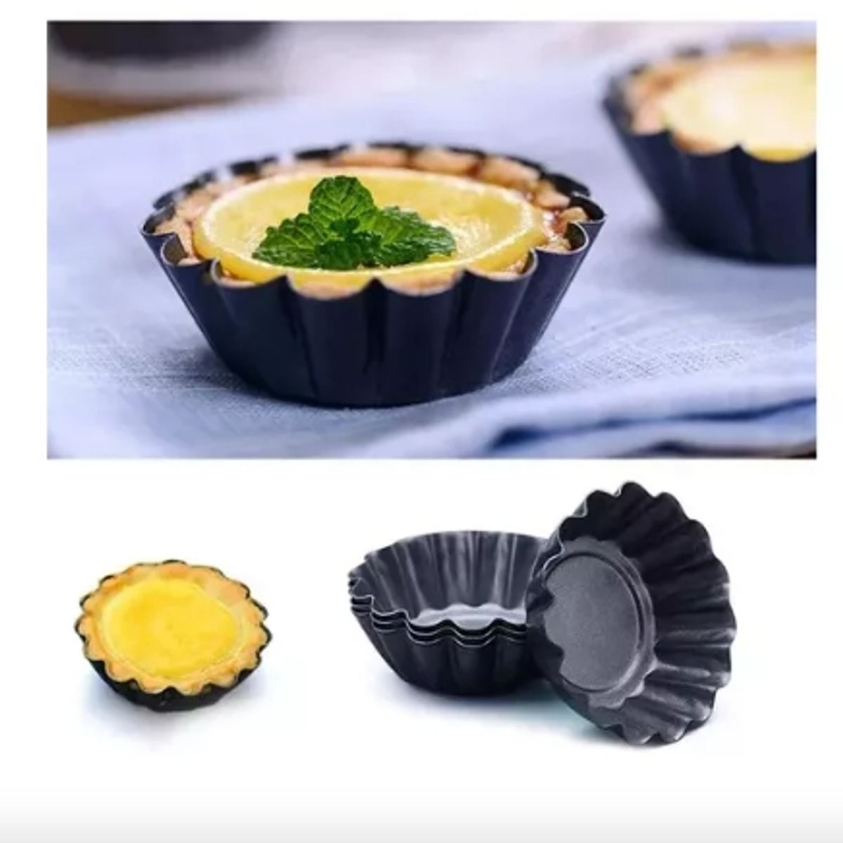 GENERICO - Pack 24 Molde Mini Tartaleta Tarta Moldes Para Reposteria