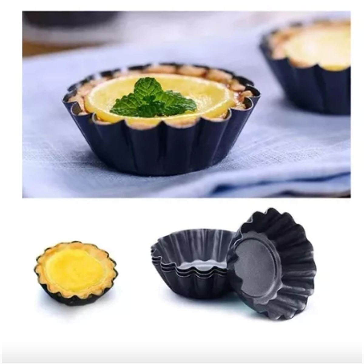 GENERICO - Pack 24 Molde Mini Tartaleta Tarta Moldes Para Reposteria