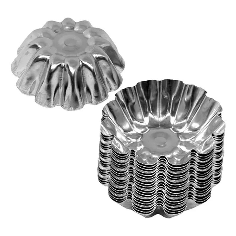 GENERICO - Pack 24 Molde Mini Tartaleta Moldes Tarta De Coctel Flor 5.5