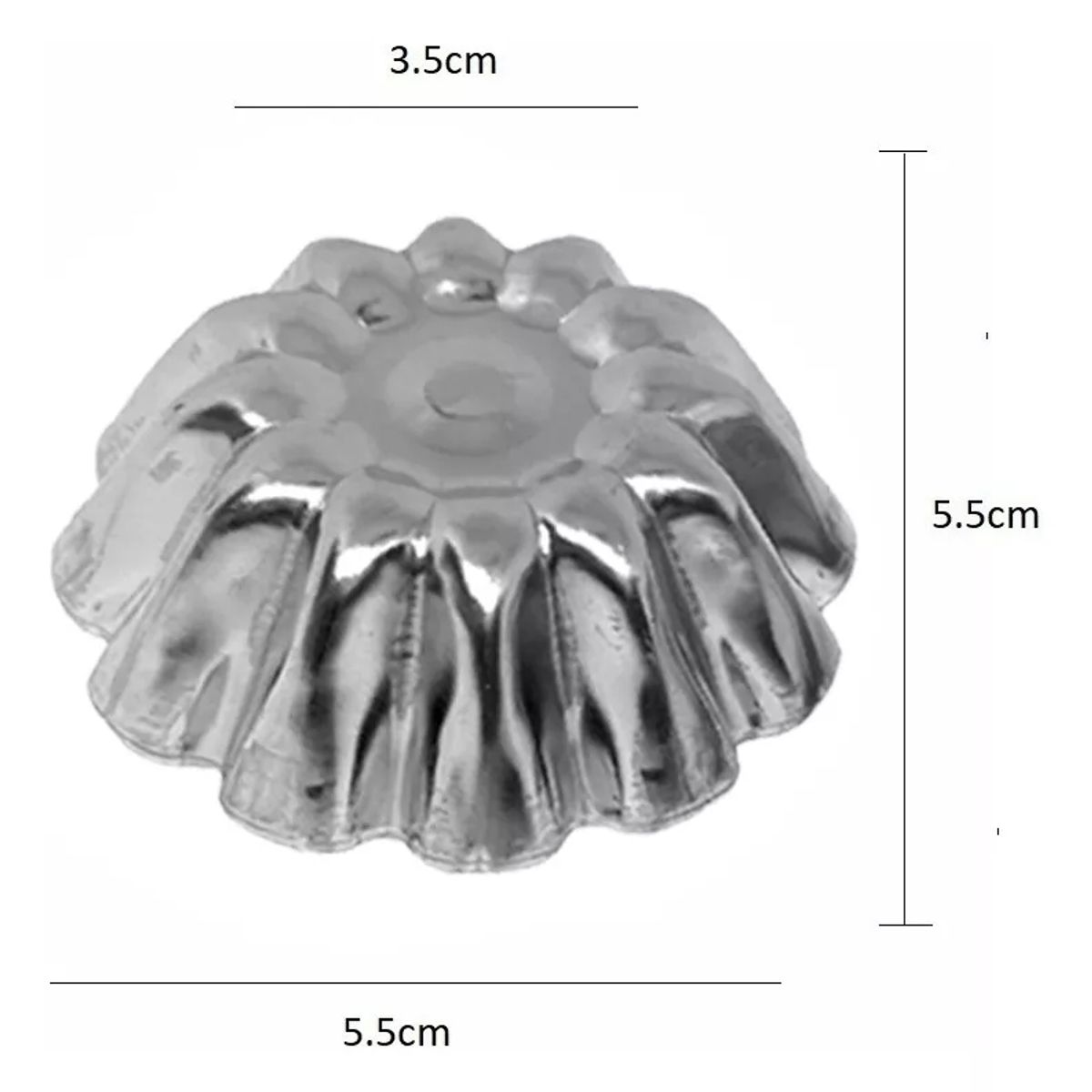 GENERICO - Pack 24 Molde Mini Tartaleta Moldes Tarta De Coctel Flor 5.5