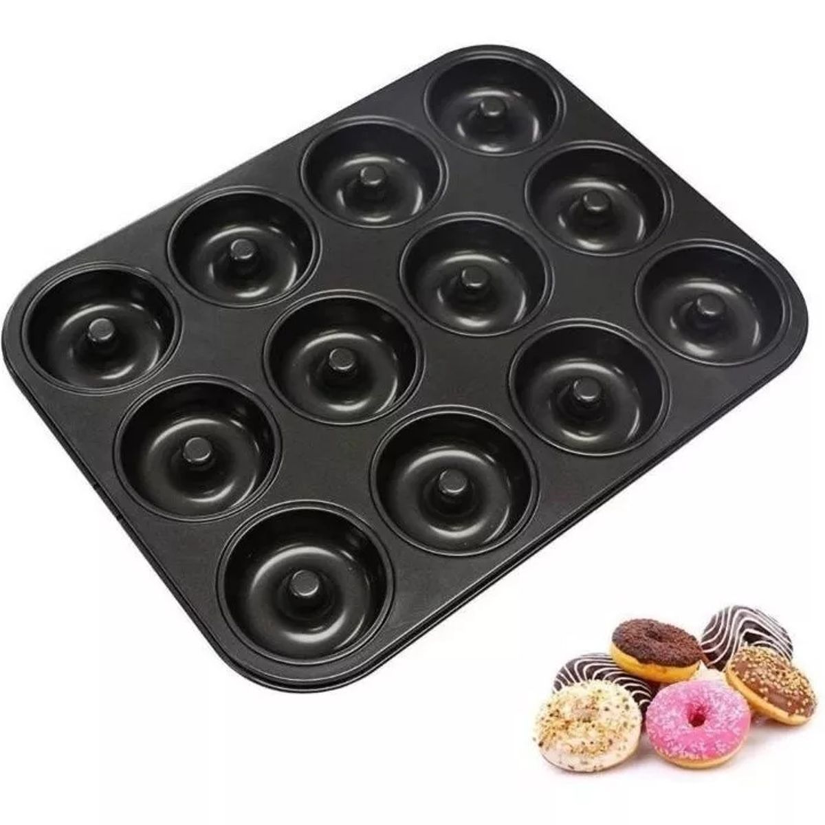GENERICO - Moldes Para Hornear Donas Moldes Donut Molde De 12 Donas