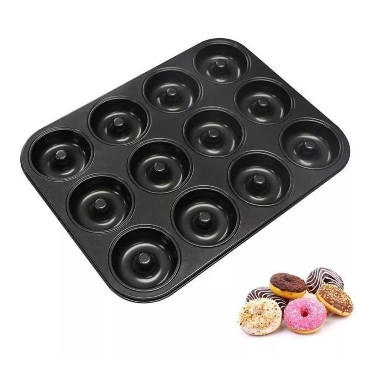GENERICO - Moldes Para Hornear Donas Moldes Donut Molde De 12 Donas
