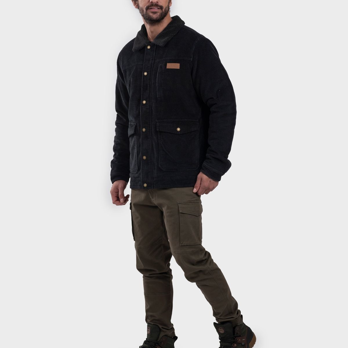 GNOMO - Chaqueta Cotelé Memba Hombre Black Gnomo.