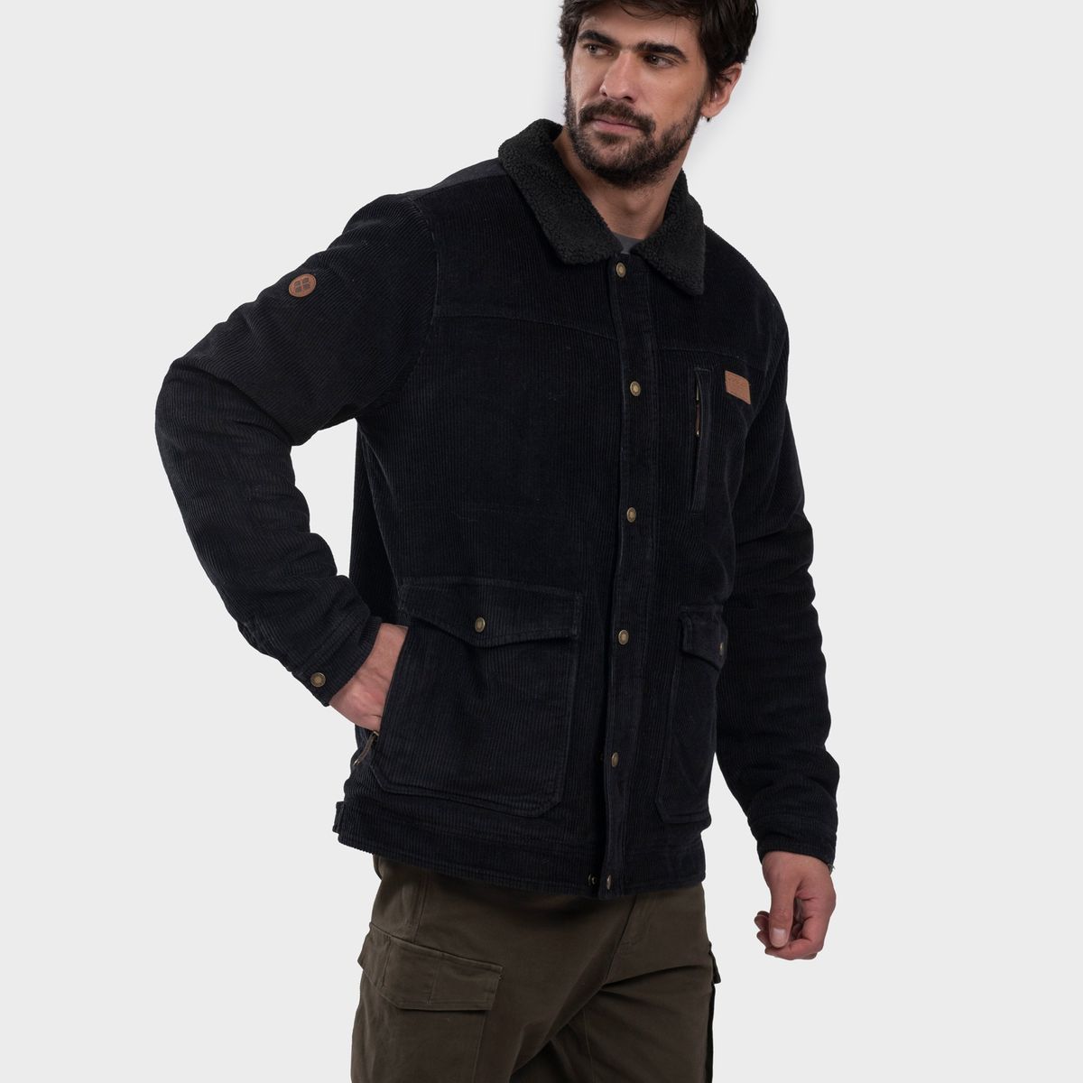 GNOMO - Chaqueta Cotelé Memba Hombre Black Gnomo.