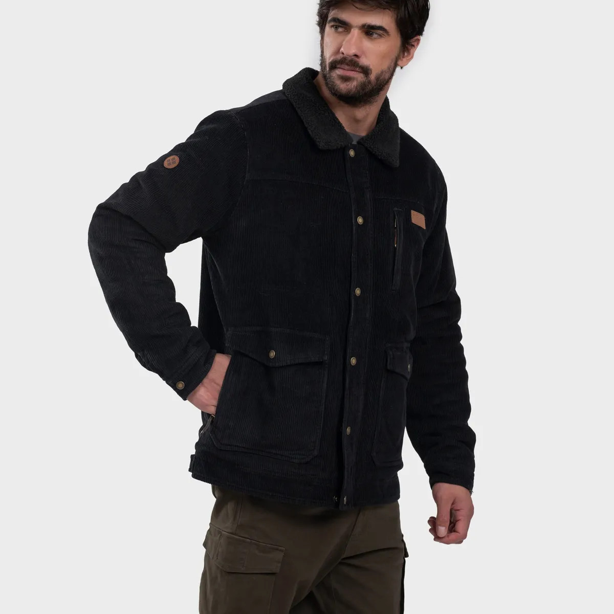 GNOMO - Chaqueta Cotelé Memba Hombre Black Gnomo.