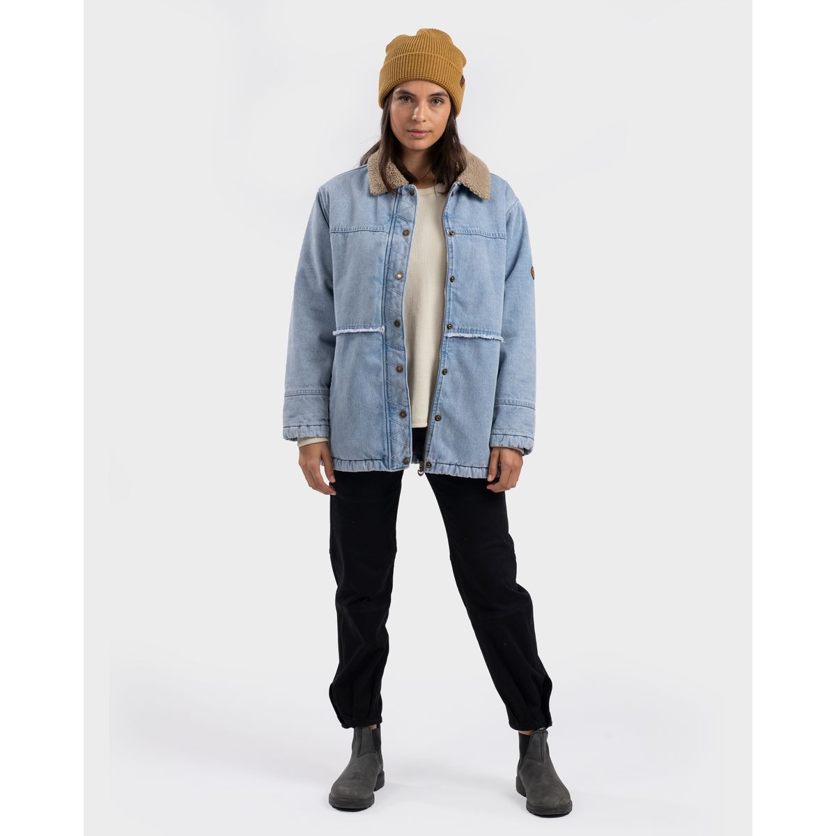 GNOMO - Chaqueta Denim Togrim Mujer Light Blue Gnomo