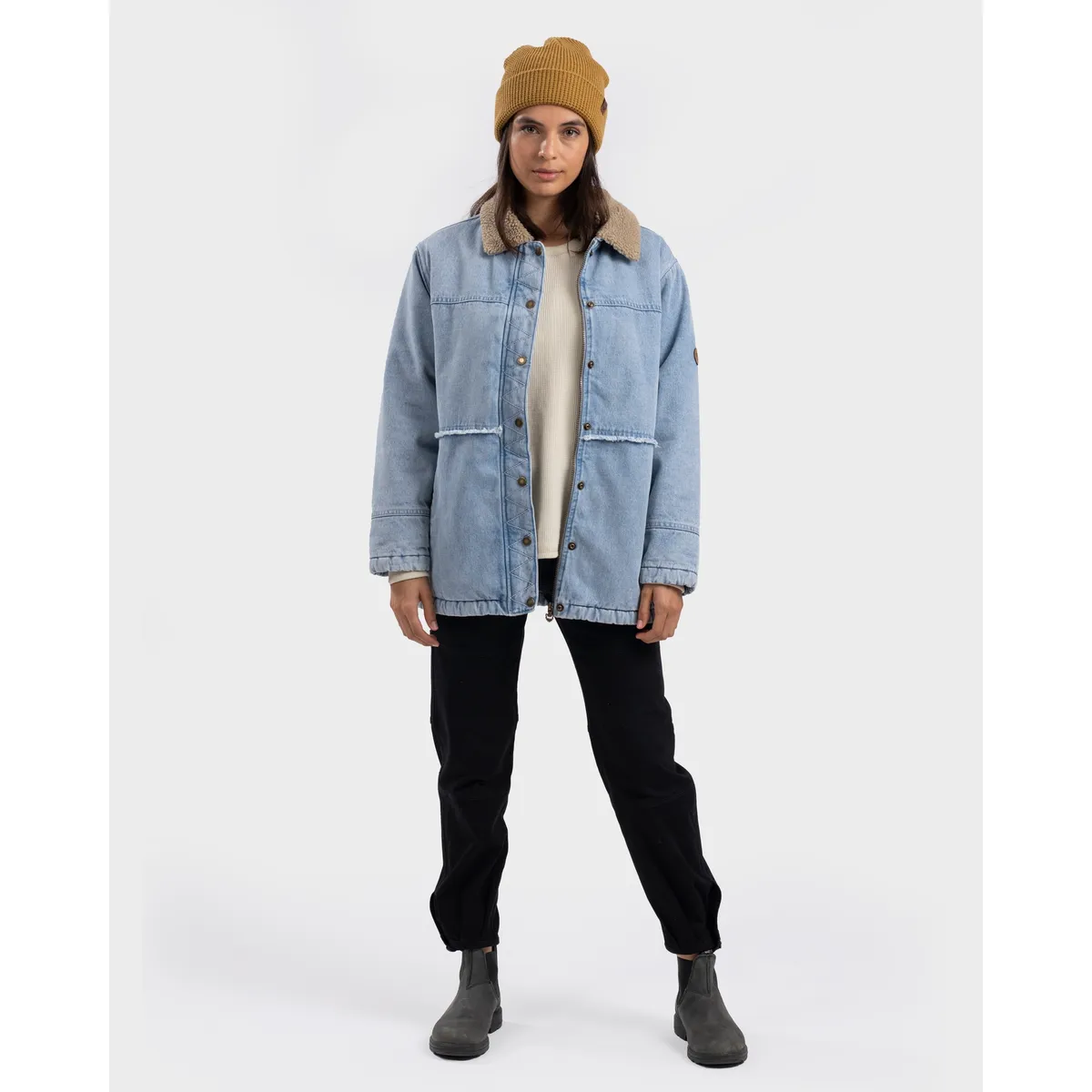 GNOMO - Chaqueta Denim Togrim Mujer Light Blue Gnomo